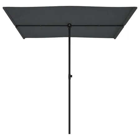  Umbrelă de soare de grădină cu stâlp aluminiu antracit 2x1,5 cm