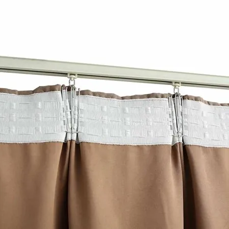  Draperii opace cu cârlige, 2 buc., gri taupe, 140 x 225 cm