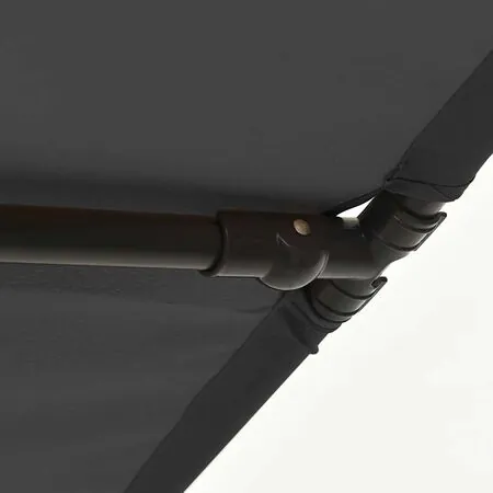  Umbrelă de soare de grădină cu stâlp aluminiu antracit 2x1,5 cm