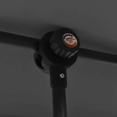  Umbrelă de soare de grădină cu stâlp aluminiu antracit 2x1,5 cm