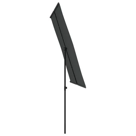  Umbrelă de soare de grădină cu stâlp aluminiu antracit 2x1,5 cm