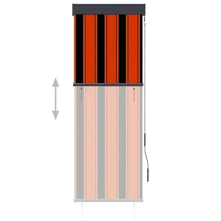  Jaluzea tip rulou de exterior, portocaliu și maro, 60 x 250 cm