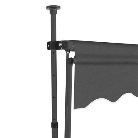  Copertină retractabilă manual cu LED, antracit, 250 cm