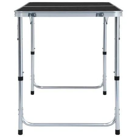  Masă de camping pliabilă, gri, 120 x 60 cm, aluminiu