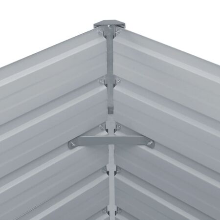  Strat înălțat grădină, maro, 100x100x45 cm, oțel galvanizat