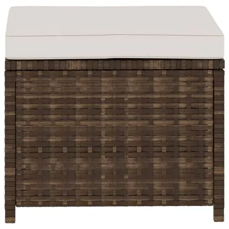  Set mobilier de grădină cu perne, 5 piese, maro, poliratan