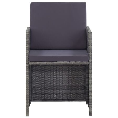  Set mobilier de exterior 5 piese antracit poliratan și acacia