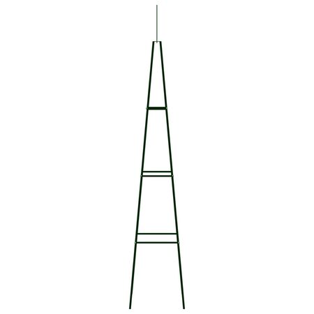  Suporturi plante grădină 2 buc. verde închis 35x35x195 cm fier 