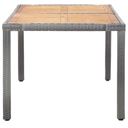  Set mobilier de grădină cu perne, 7 piese, gri, poliratan