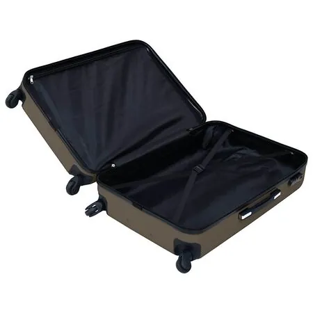  Set de valize cu carcasă rigidă, 3 piese, maro, ABS
