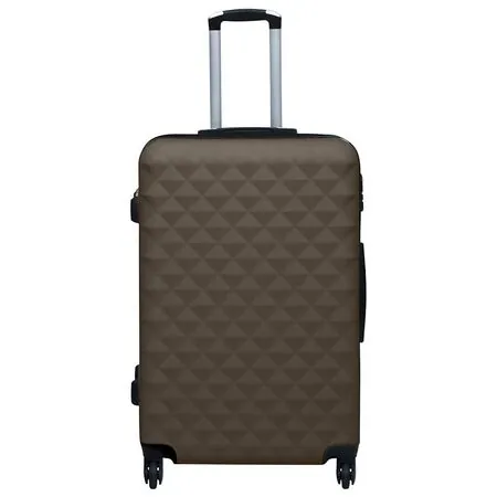  Set de valize cu carcasă rigidă, 3 piese, maro, ABS