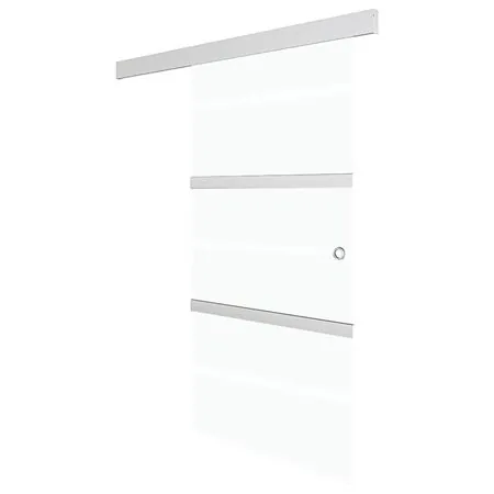  Ușă glisantă, argintiu, 76 x 212 cm, sticlă ESG și aluminiu