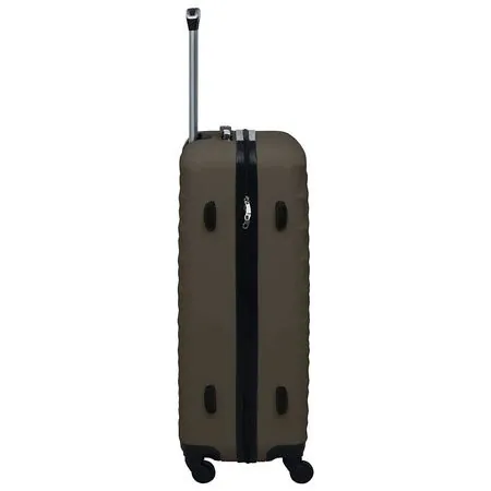  Set de valize cu carcasă rigidă, 3 piese, maro, ABS