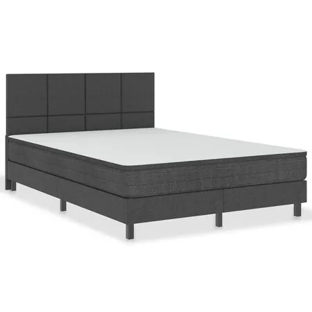    Tăblie de pat, gri închis, 180 x 200 cm, material textil 
