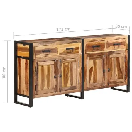  Servantă, 172x35x80 cm, lemn masiv acacia cu finisaj miere