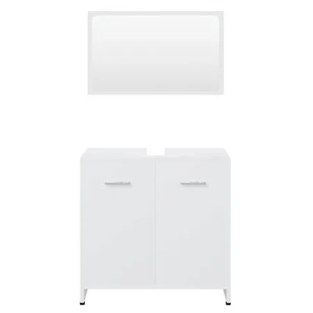  Set de mobilier de baie, alb, lemn prelucrat
