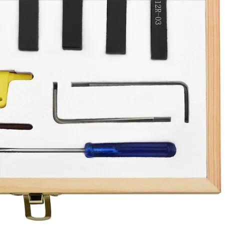  Set unelte de strunjire indexabile, 12 piese, 8x8 mm, 70 mm