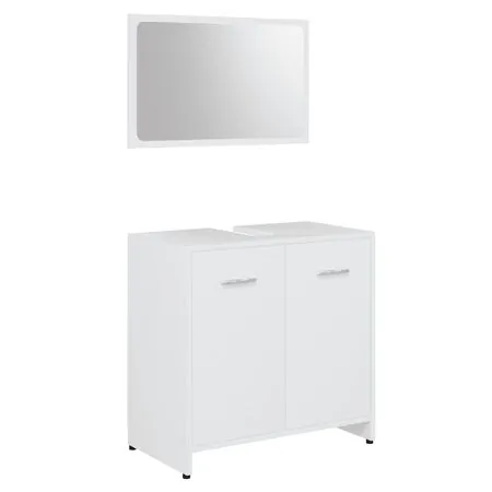  Set de mobilier de baie, alb, lemn prelucrat