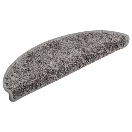  Covorașe pentru trepte scară, 15 buc., gri, 56x17x3 cm