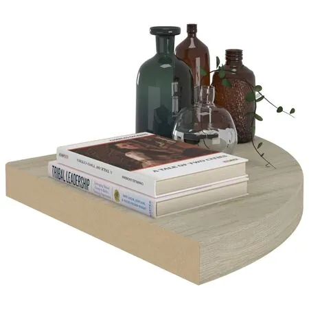  Raft colțar de perete, stejar, 35 x 35 x 3,8 cm, MDF