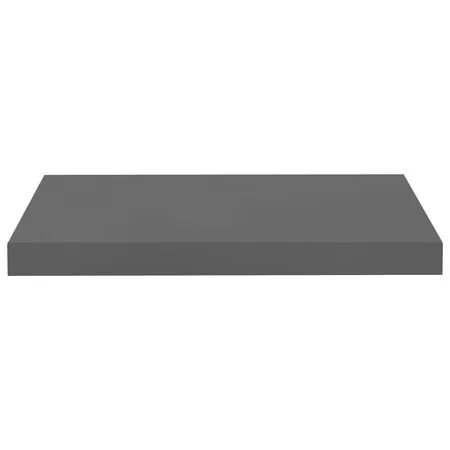  Raft de perete suspendat, gri extralucios, 50x23x3,8 cm, MDF