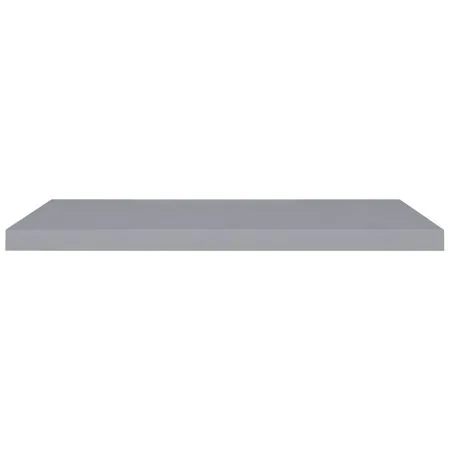  Rafturi de perete suspendate, 2 buc., gri, 90x23,5x3,8 cm, MDF