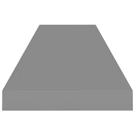  Rafturi de perete, 4 buc., gri extralucios, 90x23,5x3,8 cm, MDF