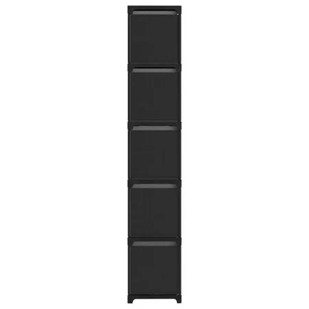 Raft expunere 15 cuburi, cutii, negru, 103x30x175,5 cm, textil