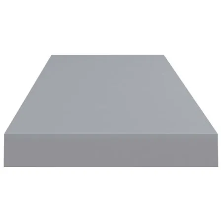 Rafturi de perete suspendate, 2 buc., gri, 80x23,5x3,8 cm, MDF
