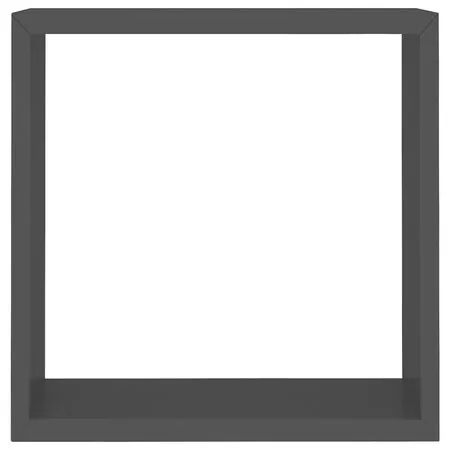  Rafturi cub de perete, 3 buc., negru, MDF