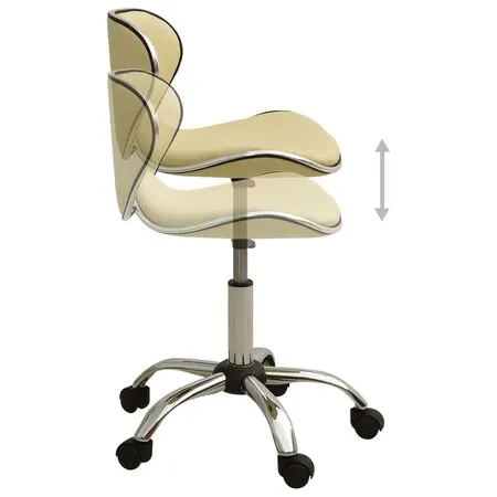  Scaun pentru salon spa, crem, piele ecologică