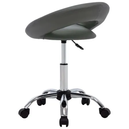  Scaun de lucru pivotant, gri, piele ecologică