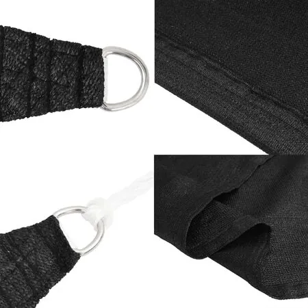  Pânză parasolar, negru, 4x4 m, HDPE, 160 g/m²