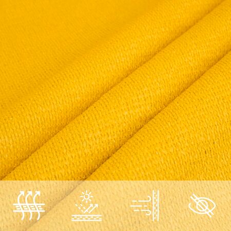  Pânză parasolar, galben, 2,5x2,5 m, HDPE, 160 g/m²