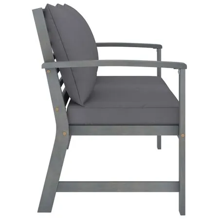  Set mobilier de grădină cu perne, 4 piese, lemn masiv de acacia
