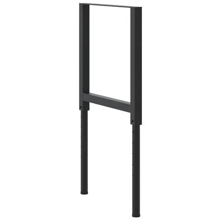  Cadre banc lucru reglabile 2 buc. negru 55x(69-95,5) cm metal