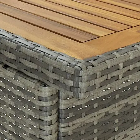  Set de bar, 3 piese, gri, poliratan