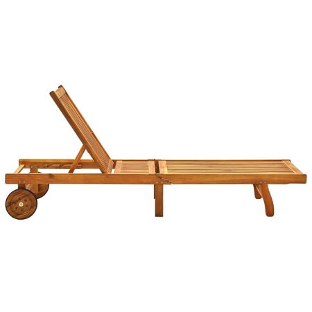  Șezlong de plajă, lemn masiv de acacia