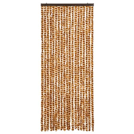  Perdea pentru insecte, ocru și alb, 56 x 185 cm, chenille