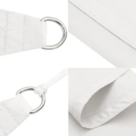 Parasolar, alb, 3,5x3,5x4,9 m, țesătură oxford, triunghiular