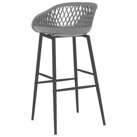  Set mobilier de bar, 5 piese, alb și gri