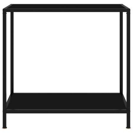  Masă consolă, negru, 80 x 35 x 75 cm, sticlă securizată