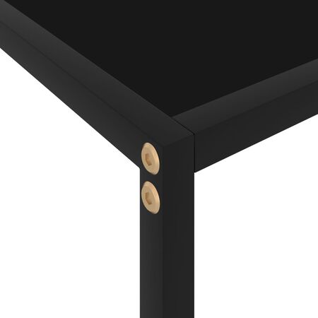 Masă consolă, negru, 80 x 35 x 75 cm, sticlă securizată