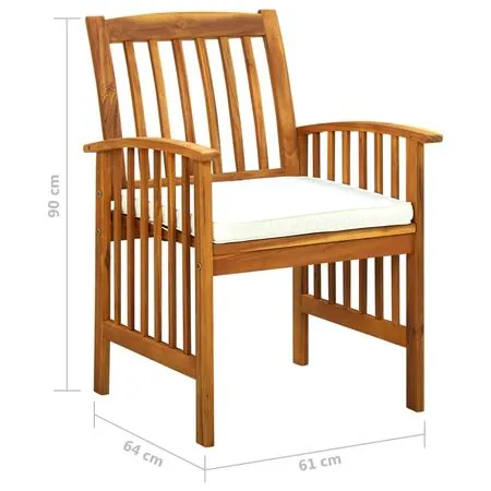  Set mobilier de grădină cu perne, 9 piese, lemn masiv acacia