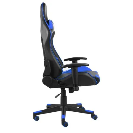  Scaun de jocuri pivotant, albastru, PVC