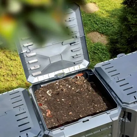  Compostor de grădină, negru, 800 L