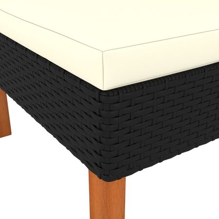  Set mobilier grădină, 3 piese, poliratan & lemn masiv eucalipt