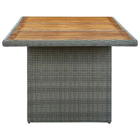  Set mobilier de exterior cu perne,7 piese,gri deschis,poliratan