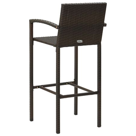  Set mobilier bar de grădină, 5 piese, maro, poliratan