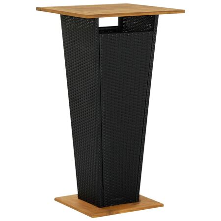  Set mobilier bar de gradină, 5 piese, negru